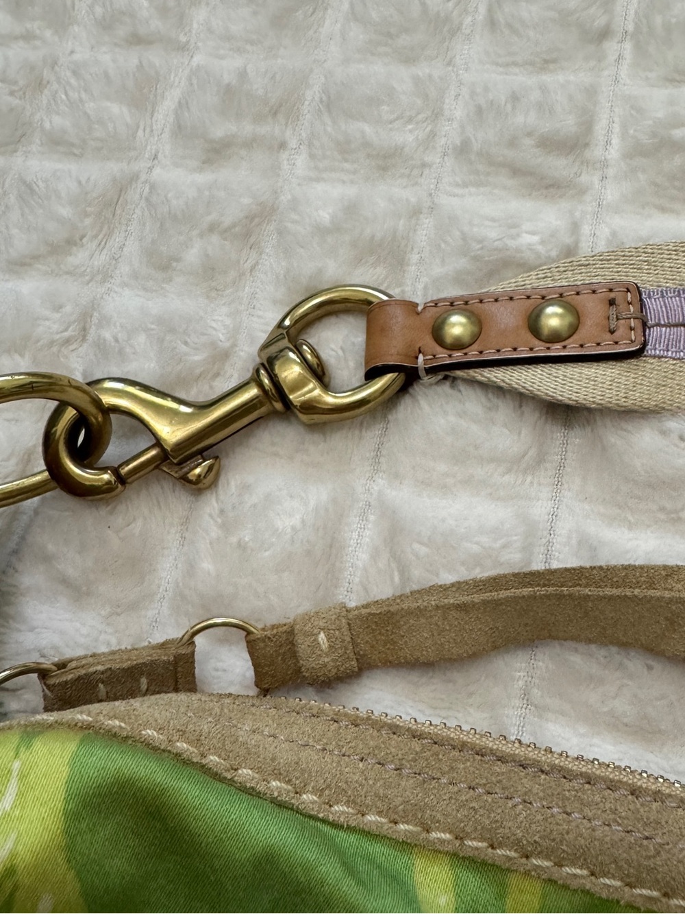 Coach Y2K 90’s Patchwork Shoulder Bag ~ Signature Print Crescent Hobo Vintage - Picture 7 of 12